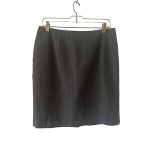 Vintage Requirements Misses Size 12 Gray Windowpane Check A-Line Skirt